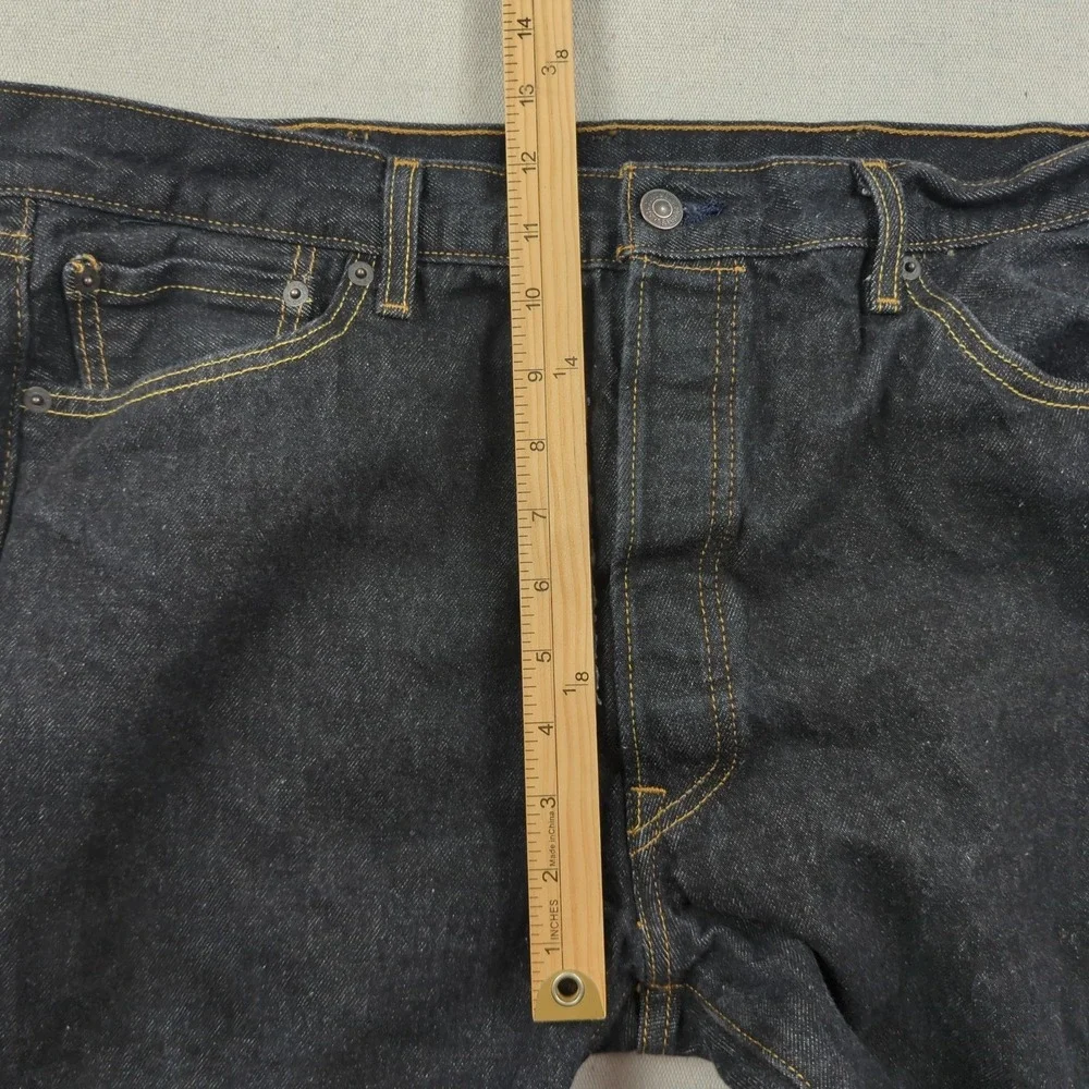 Levis 501 Jeans  Mens 38x32 Black Button Fly Western Faded Classic American